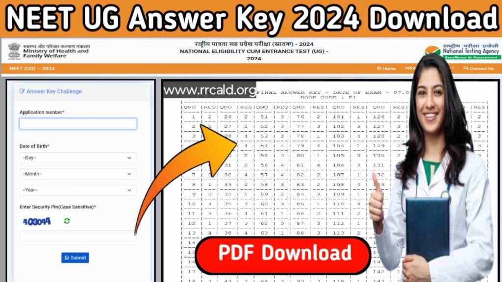 NEET UG Answer Key 2024 Download